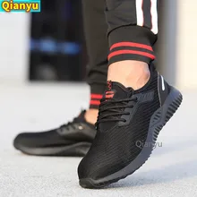 Chaussures de sécurité en cuir pour hommes, bottes de travail d'hiver indestructibles, Chelsea, Anti perforation, 2021