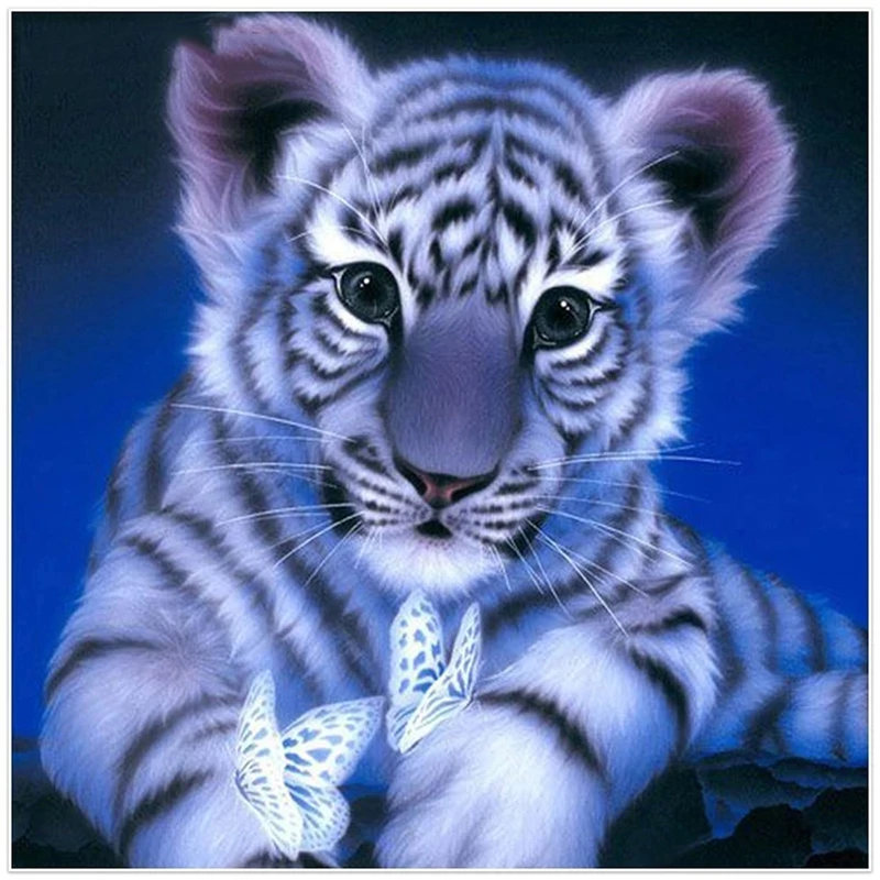 

New Diamond Embroidery Tiger Sale Pictures Rhinestones Full Square/Round Diamond Painting Animals Diamond Mosaic Children Gift
