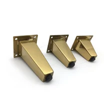 4 шт квадратная пластина конус матовый золотой цвет ножки шкафа, металлическая фурнитура для мебели, 10 см/13 см