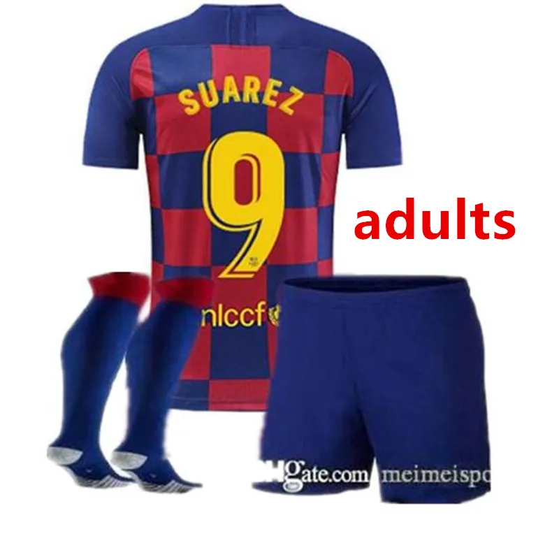 Набор для взрослых,, Barcaed Jersey soccer F. DE JONG GRIEZMANN MESSI SUAREZ ARTHUR COUTINHO VIDAL I. RAKITIC, футболка для футбола - Цвет: shirt