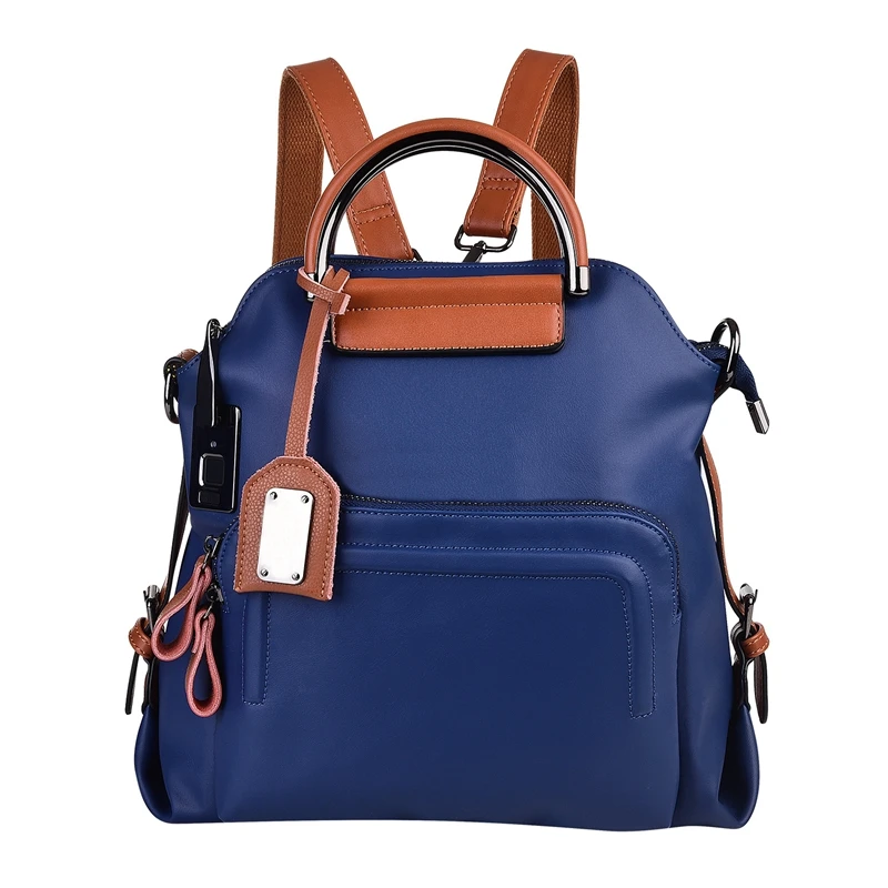 

FGGS-Fashion Handbag for Women L25 Fingerprint Bag Lock Travel Hiking Anti-Theft Cellhone Charging Port 40 Fingerprints