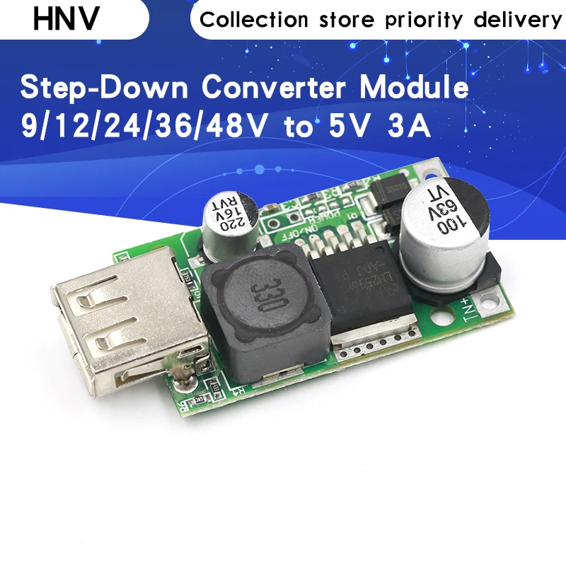 LM2596HV 5V DC-DC понижающий преобразователь Плата модуль 9V 12V 24V 36V 48V до 3A зарядного