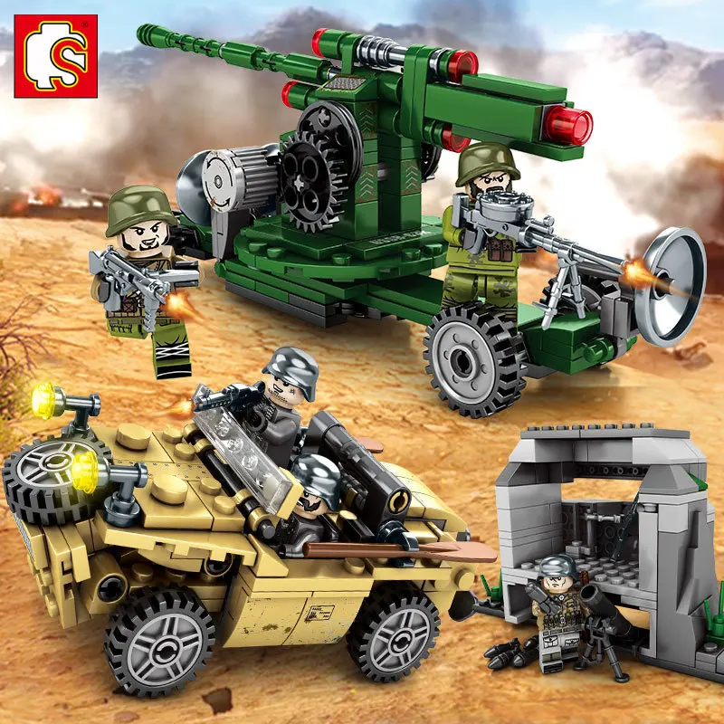Senbao Военная Империя здание 101205-101208 стальная серия diy Мальчик головоломка бой вставленные блоки