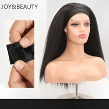 

JOY&BEAUTY Straight Headband Wig Human Hair Glueless Half Wig With Head band Yaki Headband Human Hair Wigs For Black Women