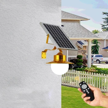 

200W Courtyard Lamp Solar Panel Light Waterproof Remote Control Garden Outside Lamp Extension Cable Project Lamp Flood Lighting
