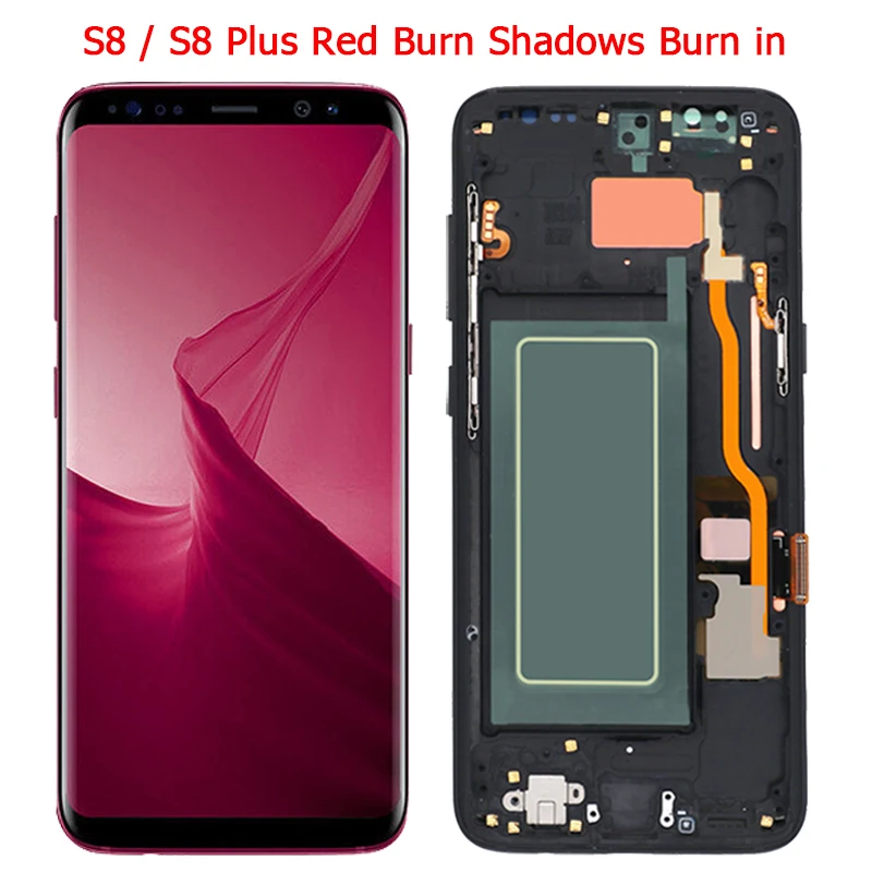 Оригинальный ЖК дисплей S8 plus для Samsung экран с рамкой сборка Plus SM G950F G955 защитой от