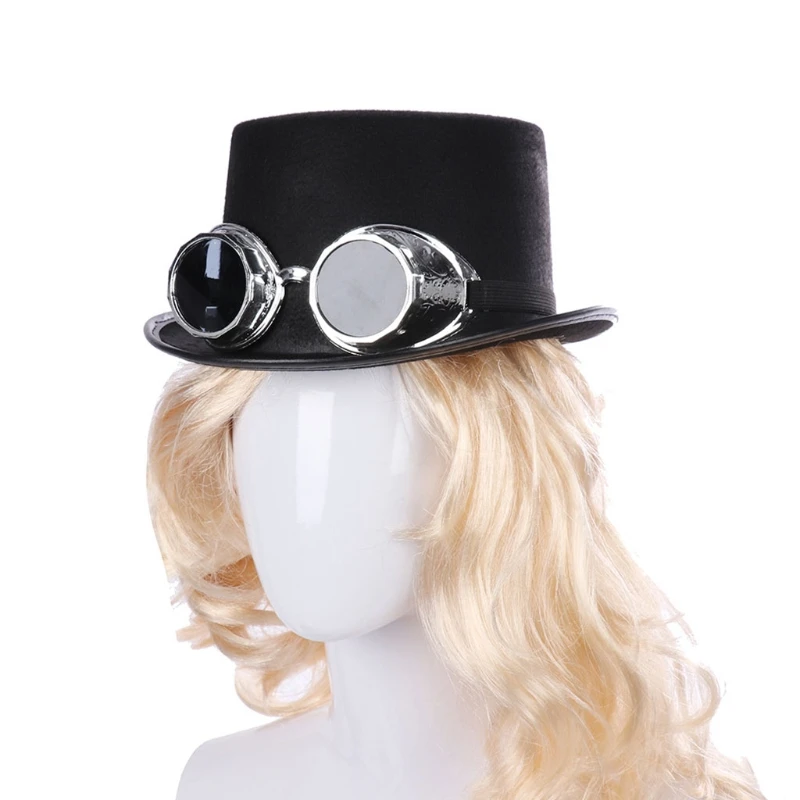 Steampunk Deluxe Hat Fancy Dress Costume Steampunk Goggles Gothic Haloween