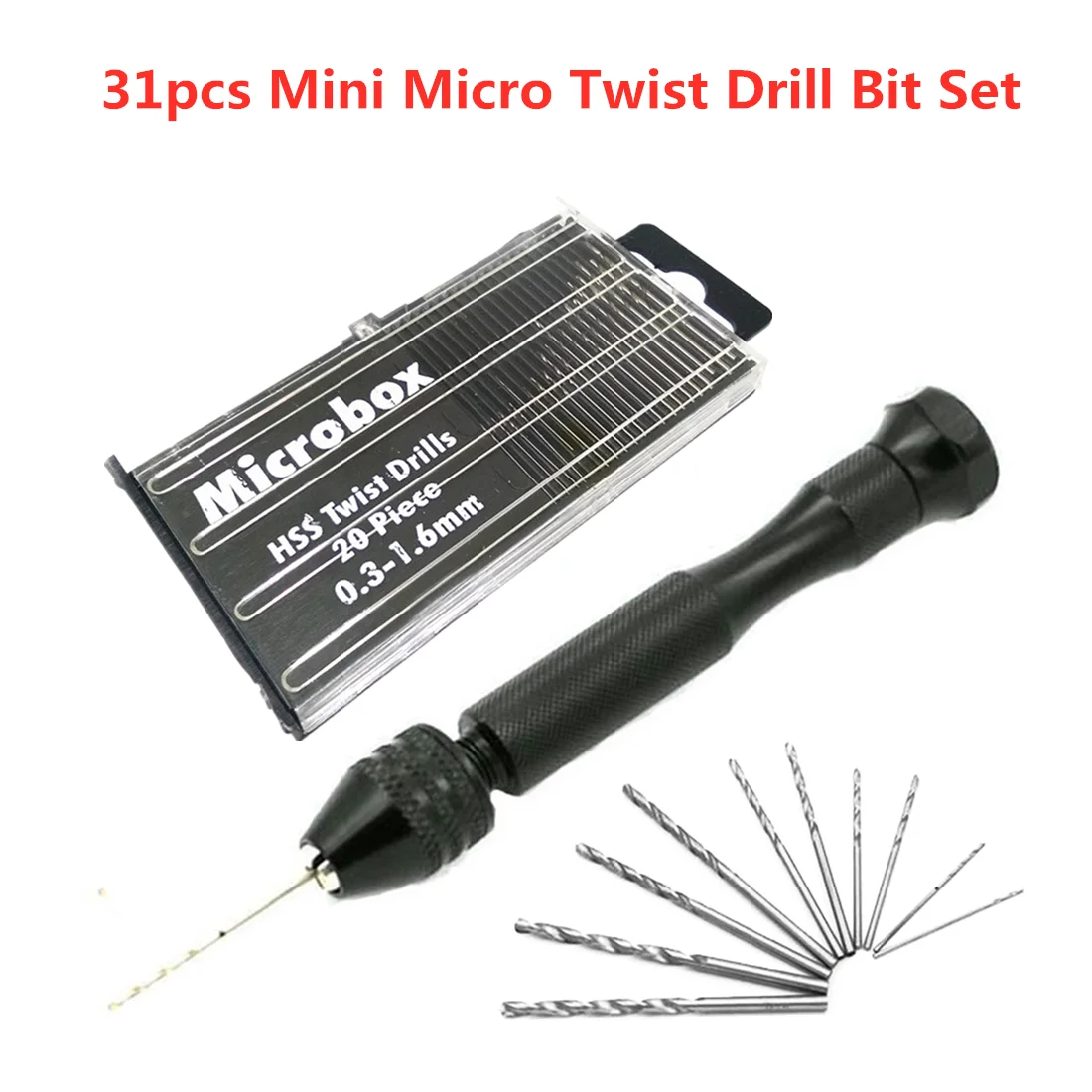 10 Twist Drills Rotary Tools Aluminum Mini Micro Hand Drill With Keyless Chuck 10 Twist Drills Rotary Tools Aluminum Mini Micro Hand Drill With Keyless Chuck
