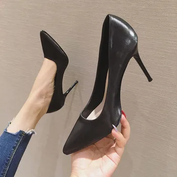 

Spring new arrival glossy leather pumps shoes pointed toe small bow tie dress shoes thin high colorful heel fashion women pumps