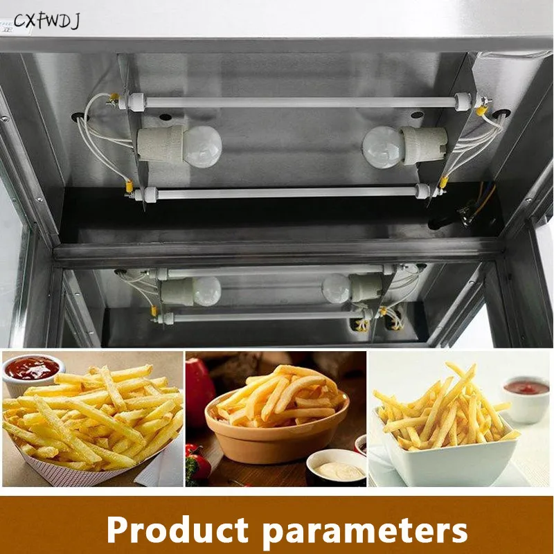 BS-8 Commercial Fries Workstation Desktop Stainless Steel Fries Sub-package Insulation Display Fries Cabinet Fries Workbench BS-8 Commercial Fries Workstation Desktop Stainless Steel Fries Sub-package Insulation Display Fries Cabinet Fries Workbench