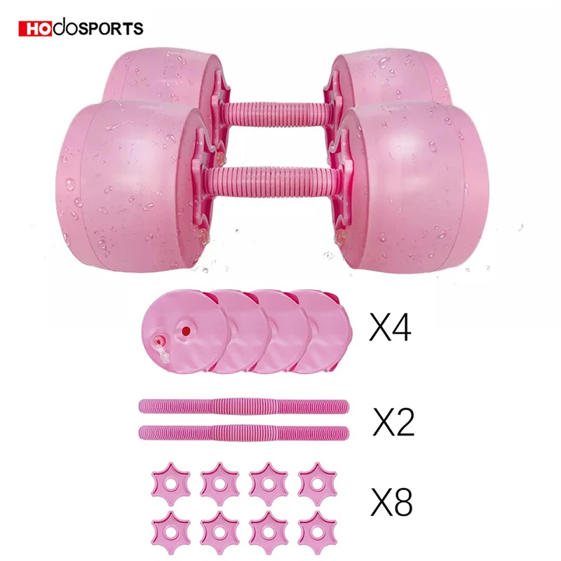 1pair Eco Friendly Sports Professional Yoga Water Filled Dumbbells for Bodybuilding Fitness Equipment Gym PVC Weight Lifting | Спорт и