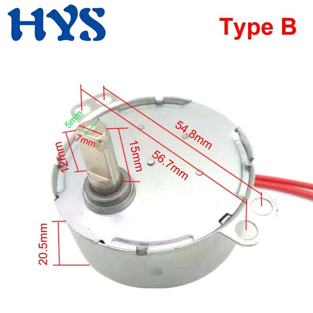 JS-50T DC 12V 17RPM Output Rotary Speed Connecting Cylinder Shape Geared Motor
