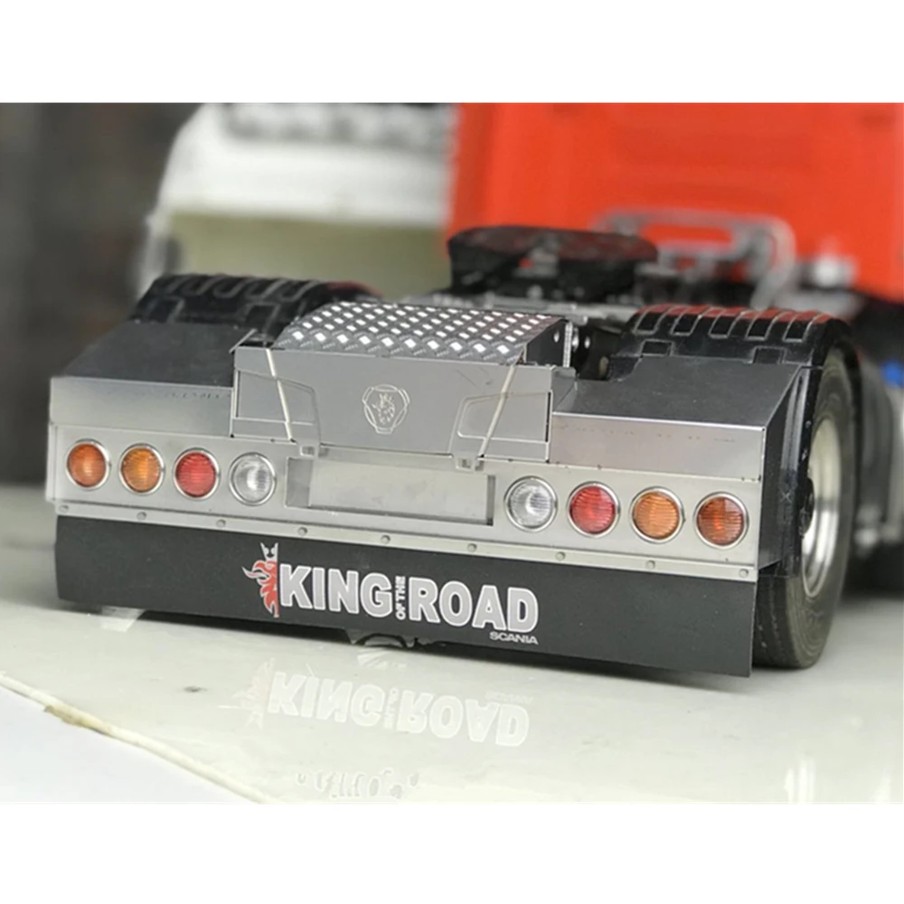 

Tractor Rc Truck Chassis Upgrade Part Metal Tail Beam W/ Lights For 1/14 Remote Control Car Tamiya Scania R470 R620 R730 56323
