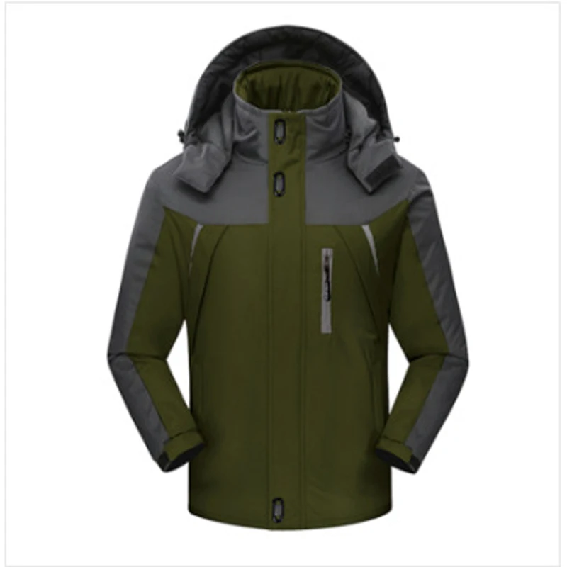 Мужская куртка, зимняя водонепроницаемая Мужская походная куртка, теплое пальто, мужские толстые парки с капюшоном, мужское бархатное теплое пальто