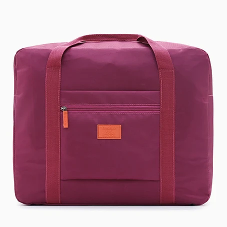 Purple Red Складная дорожная сумка большого размера, водонепроницаемая сумка для багажа, сумка-Органайзер на плечо - Цвет: Purple Red