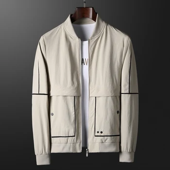 

Casual jacket men 2020 new long-sleeved coat solid Baseball collar jacket male high quality Korean slim jacket
