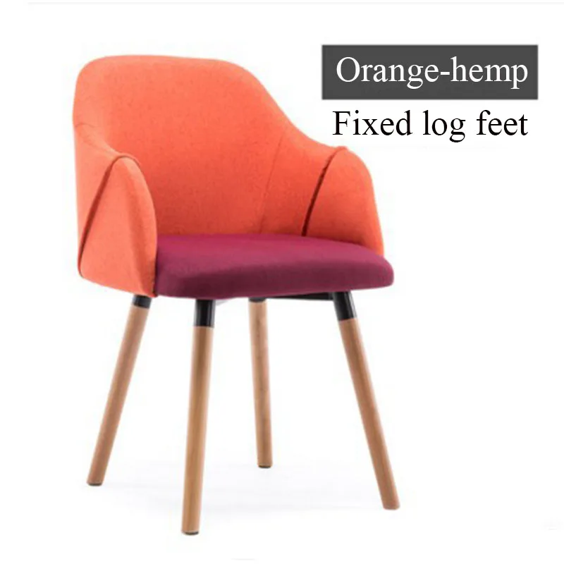 Fixed logs Orange Стул для ресторана, столовой, семейного кабинета, спальни, кофейного кресла, Скандинавская мебель, офисная мягкая сумка для компьютера, Chai - Цвет: Fixed logs Orange