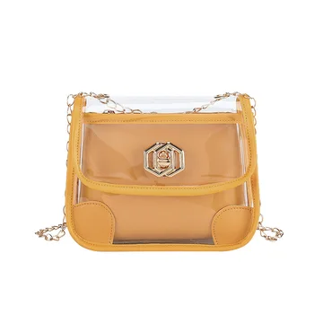

lady Bag Wholesale Korean-Style Summer Jelly Small and Large Square Sling Bag New lady Messenger Bag transparent bag
