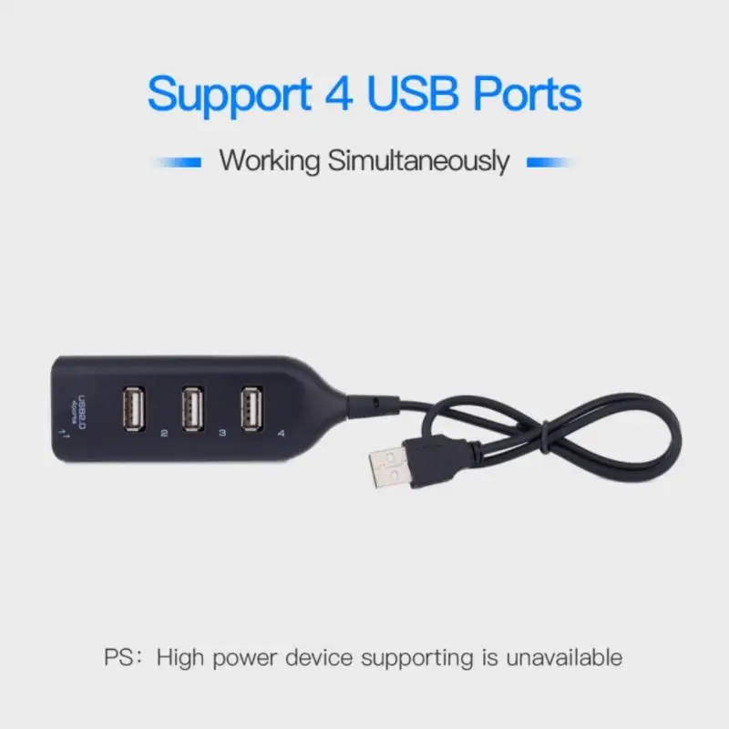 Micro USB Hub Mini 4 Port USB 2.0 charing Hub USB Port Sharing Switch For Laptop PC Computer Peripherals Accessories