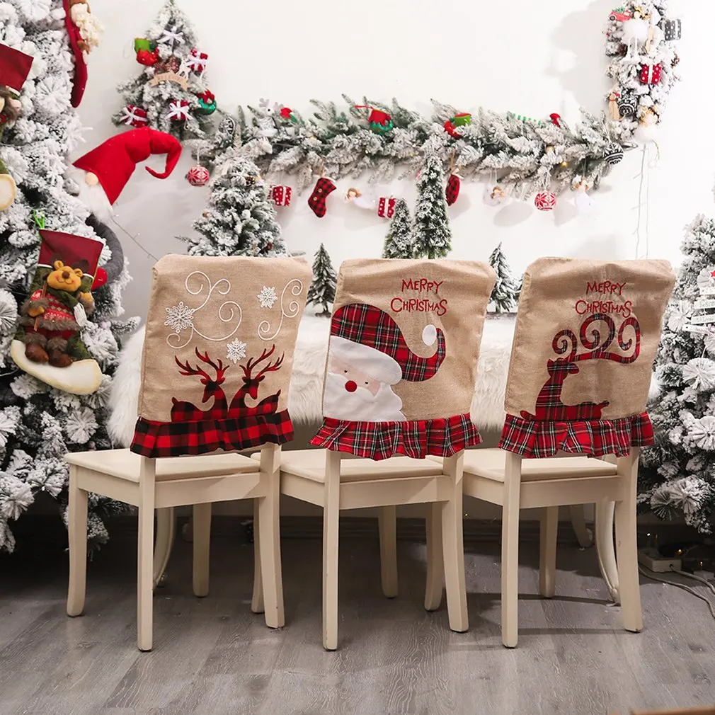 Christmas Covers 2022 2022 Christmas Cloth Chair Cover Santa Claus Covers Merry Christmas  Decorations For Home Table Decoration Accessories Gifts - Aliexpress Home &  Garden