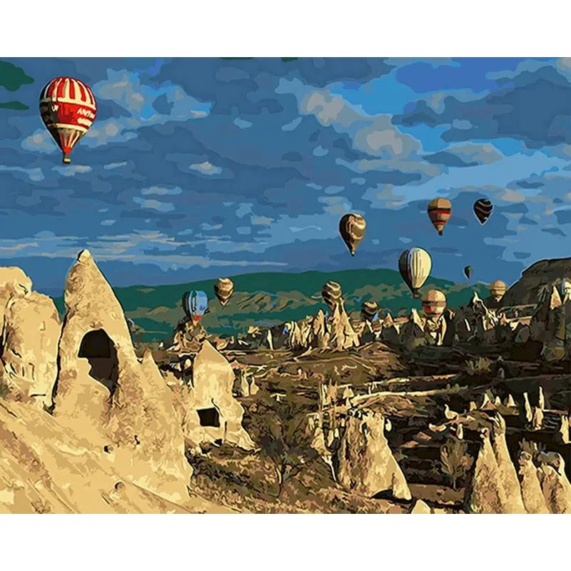 

GATYZTORY Turkish style Diy Painting By Numbers Landscape Wall Art Picture By Numbers Canvas Painting For Home Wall Artwork
