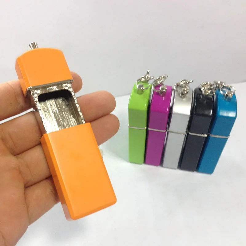 Metal Cigarette Lighter Accessories 1 PC Pocket Smoking Ash Tray Key Chain Ashtray Slip Seal Environmental Portable
