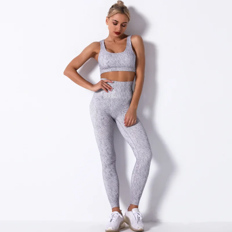 

Fashion Wholesale Charming High Waist Sleeveless Two Piece Self Cultivation Crop Top Women Custom Plain Sweat Suits