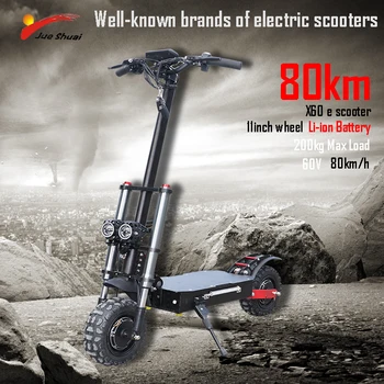 

Fat tire 60V3200W 11inch Off Road Dual Motor Wheel Electric Scooter e scooter Powerful Foldable Adults Scooters Long Hoverboard