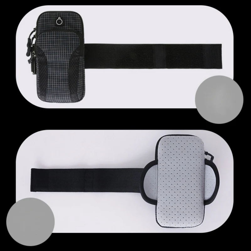 

Sport Armband Case Holder Zippered Fitness Running Arm Band Bag Pouch Adjustable Joggin Workout Phone Cover Smart Phone Bag