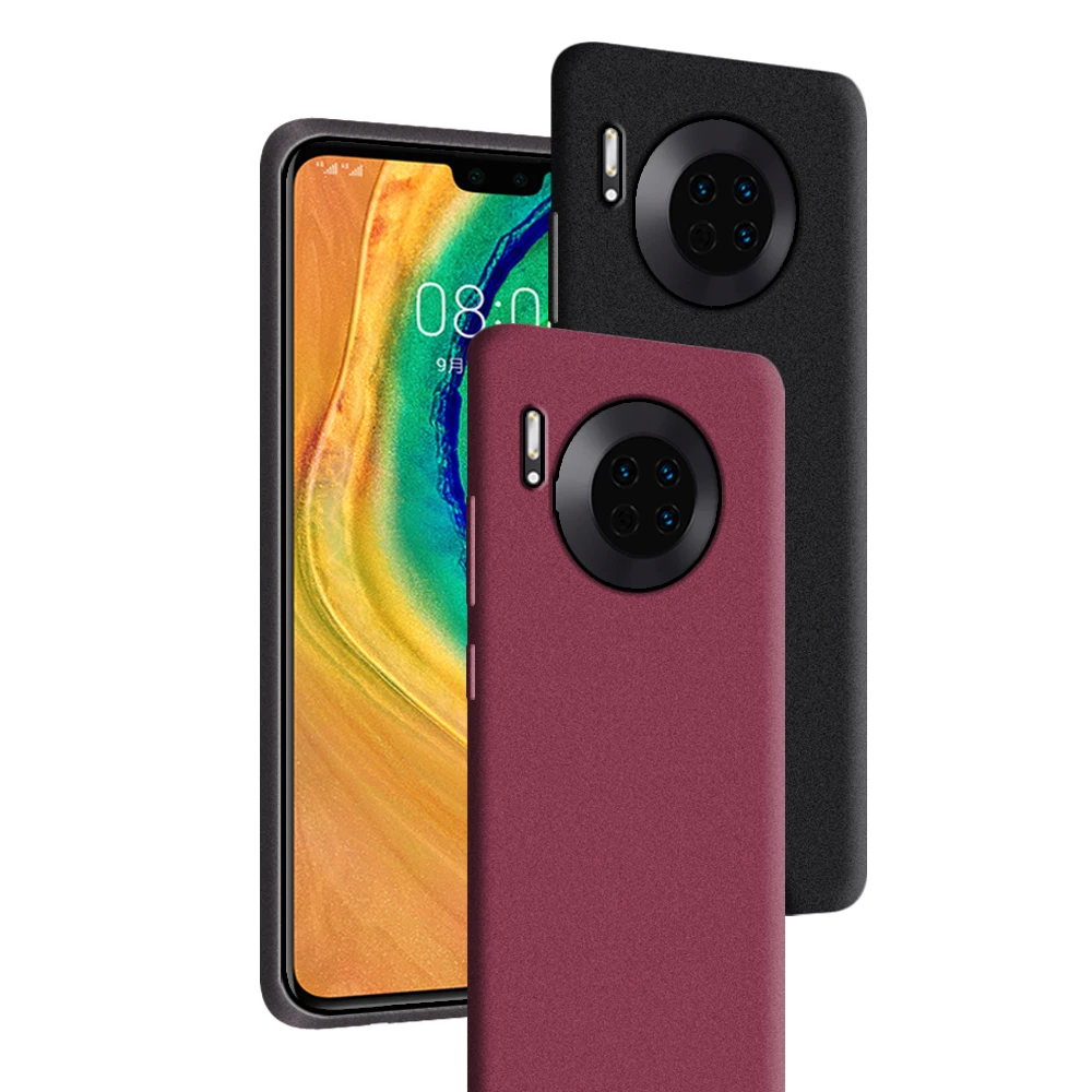 LECAYEE Glamour Plain Mobile Phone Case for HUAWEI Mate 30 Pro lite Matte TPU Soft Plush Grain Texture Feel |