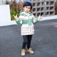 Новое толстое хлопчатобумажное пальто детская одежда из хлопка пуховая Куртка Хлопчатобумажная Куртка