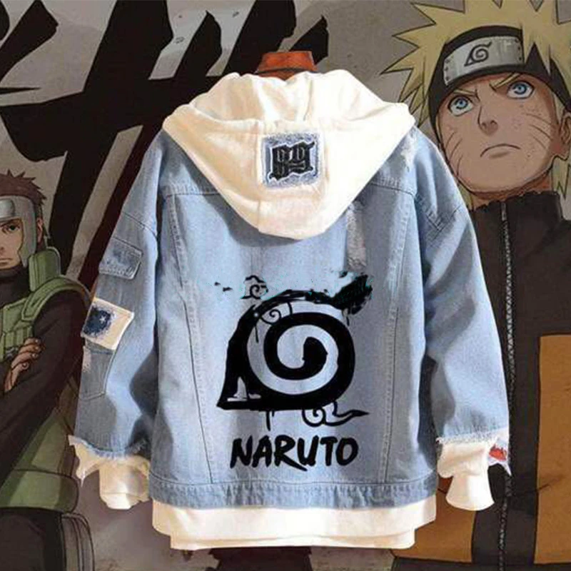 Anime Naruto Denim Jacket Uchiha Sasuke Jeans Sweatshirt Men and Women Autumn Hooded Denim Coats Naruto Costumes styles Anime Naruto Denim Jacket Uchiha Sasuke Jeans Sweatshirt Men and Women Autumn Hooded Denim Coats Naruto Costumes styles