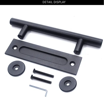 

Barn Door Black Double-sided Sliding Door Sliding Door Round Dark Glas Hand Modern Minimalist Cabinet Interior Door Handle