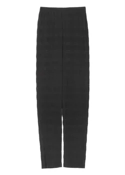 

Women Long Pants Elastic Waist High Light Striped Casual Trousers England Style Autumn