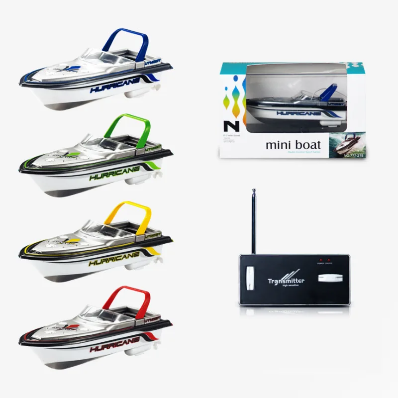 

Mini Simulation Remote Control Boat Model Wireless Control Motorboat Mixed with Children's Toys 777-218