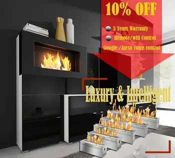 

on sale 48'' see through fireplace insert modern decorative fireplace with remote