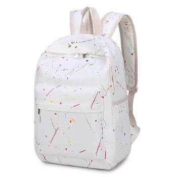

New Teenager School Backpacks for Girls Boys Adolescence Student Backpack Female Notebook Oxford White Back Pack