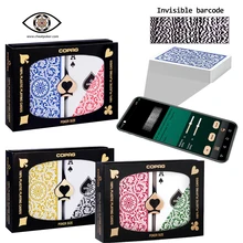 Coag 1546 pokersize anti engano poker código de barras marcado cartas de jogo índice regular duplo conjunto jogo de tabuleiro mágico plástico decks