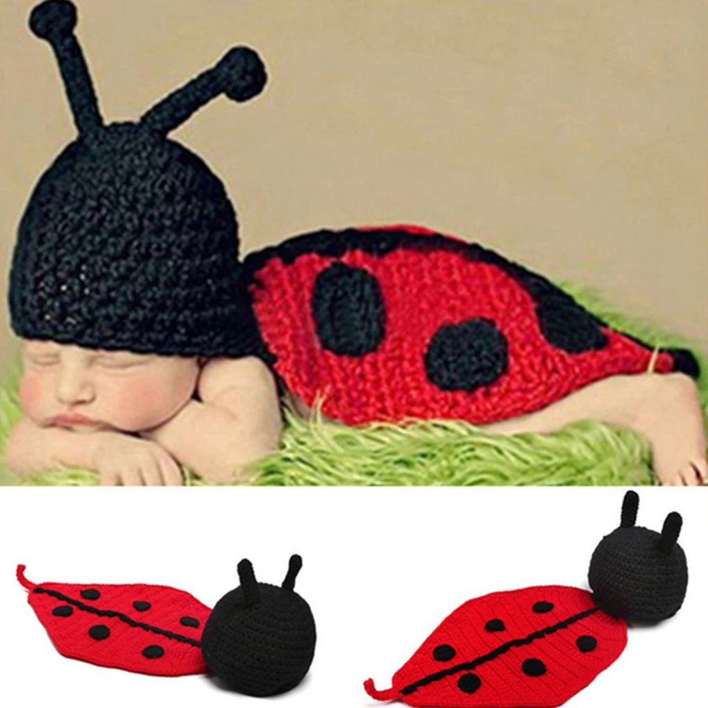 Costumes Photography-Prop-Accessories Baby Newborn Cartoon-Animals Dinosaur Insect Ladybird