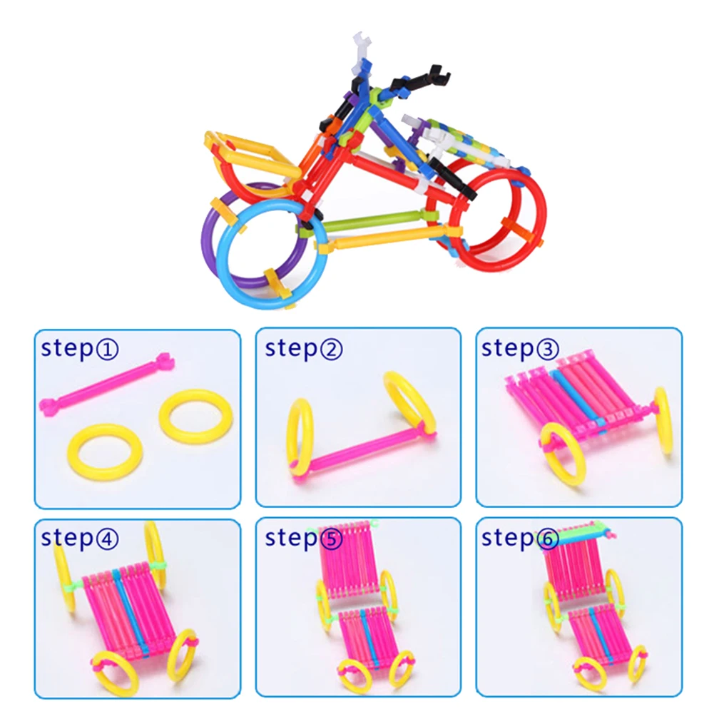 60/70/80pcs Colorful Educational Water Pipe Building Blocks Set DIY Assembly Kids Toy Education Toys For Children Imagination