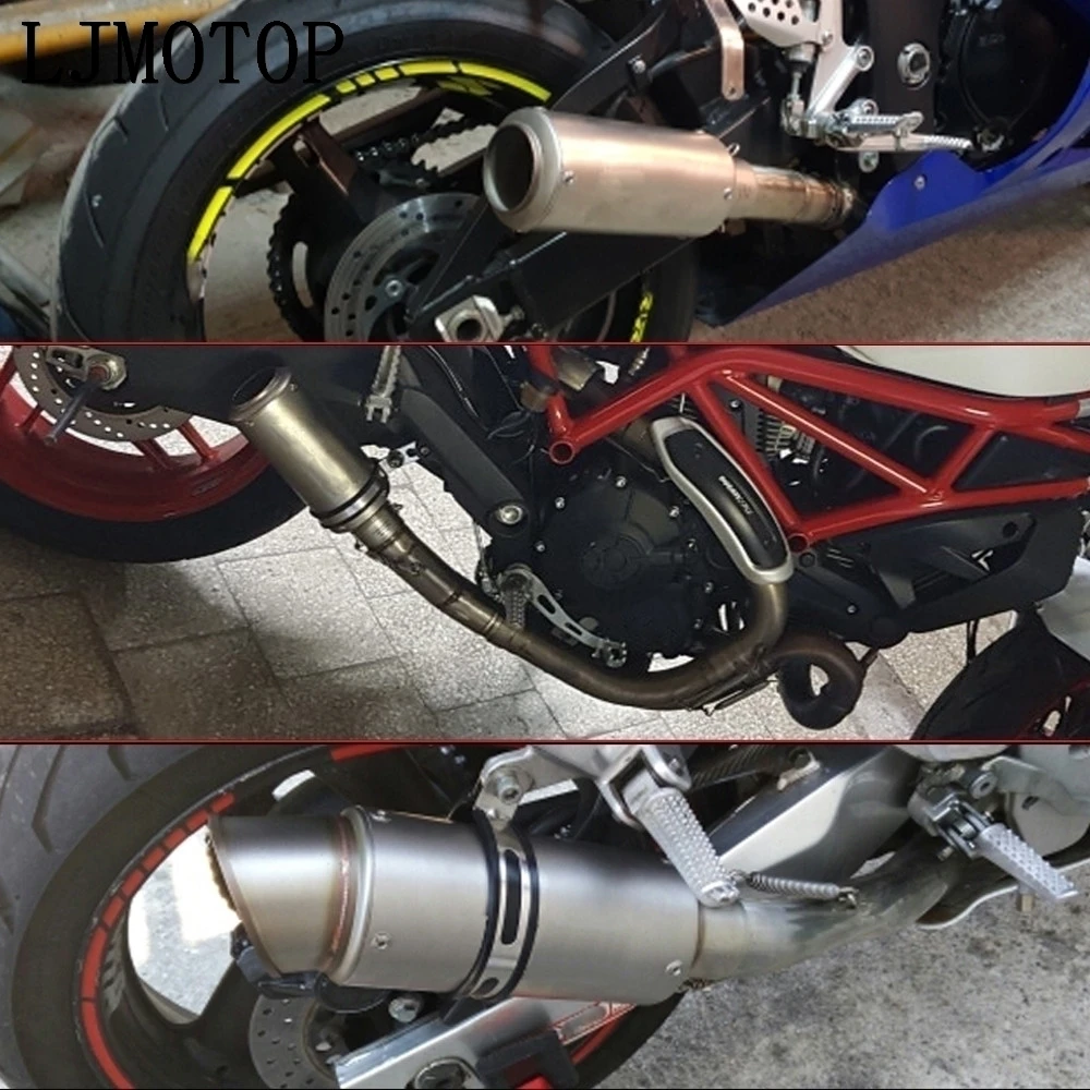 51 мм 60 мотоцикл универсальная выхлопная труба глушителя выхлопа для Honda CBR650F CB650F VTR1000F VFR750 800 VF750 RC51 CB1000R