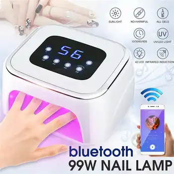 

99W bluetooth Speaker Nail UV Lamp 42LED Gel Nail Polish Dryer Music Player Nail Curings Light Auto Sensing LED Nail Lamp