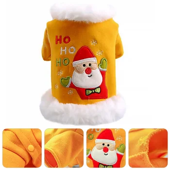 

Winter Pet Coat Dog Christmas Clothes Adorable Santa Claus Pattern Pet Outfit