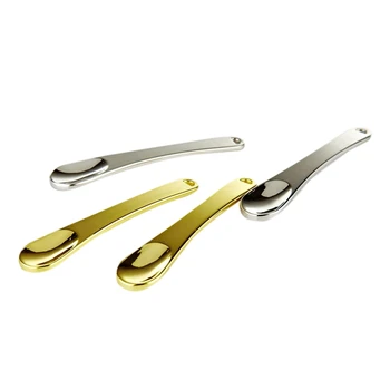 

4 Pack Metal Makeup Spatula, Mini Spoon, Beauty Scoop for Facial Cosmetic, Face Mask (Silver & Gold)