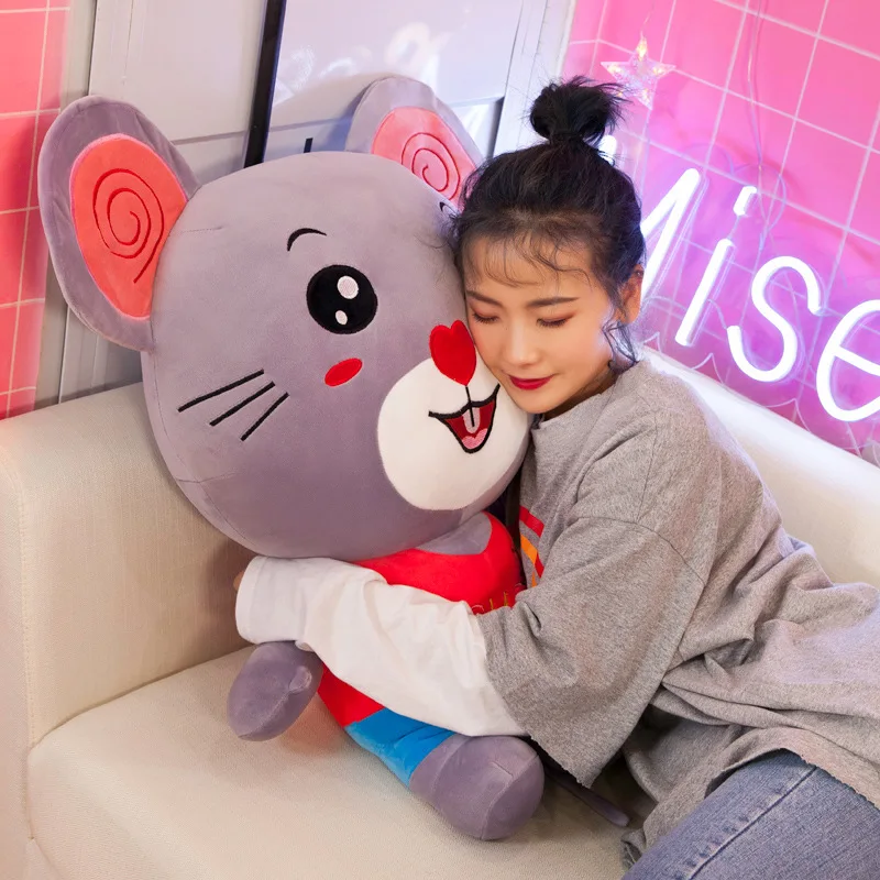 

Cute Adorable Rat Plush Toy Doll Chinese Zodiac Little Mouse Couples Pillow Ultra-Soft Doll Birthday Gift GIRL'S