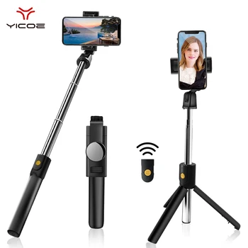 

3 in 1 Wireless Remote Control Selfie Stick For iPhone Huawei Xiaomi Tripod Extended Handheld Monopod Stand