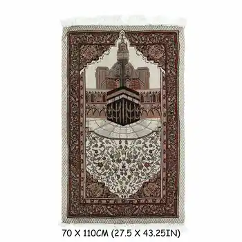 

New Islamic Muslim Prayer Rug Carpet Mat Polyester Tassel Tablecloth Cover Yoga Mat Blanket Decoration 70x110cm