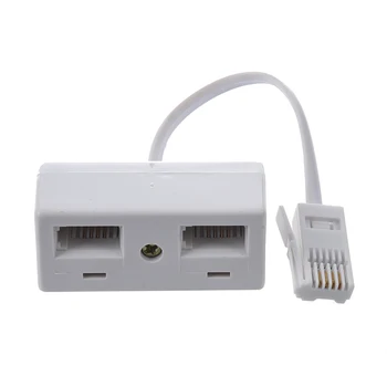 

One BT Plug to Two UK BT Telephone Socket Adapter Splitter
