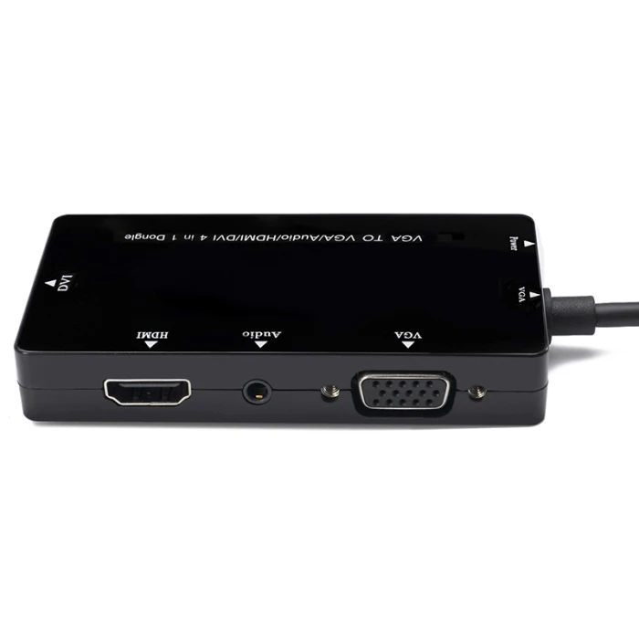 Горячая 4-в-1 VGA к VGA HDMI DVI переходник аудио Выход конвертер для настольных ПК BUS66