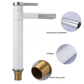 

Suitable for Most taps 360 Rotating Cold Hot Water Tap Paint White Bathroom Sink Basin Faucet Faucet Extenders